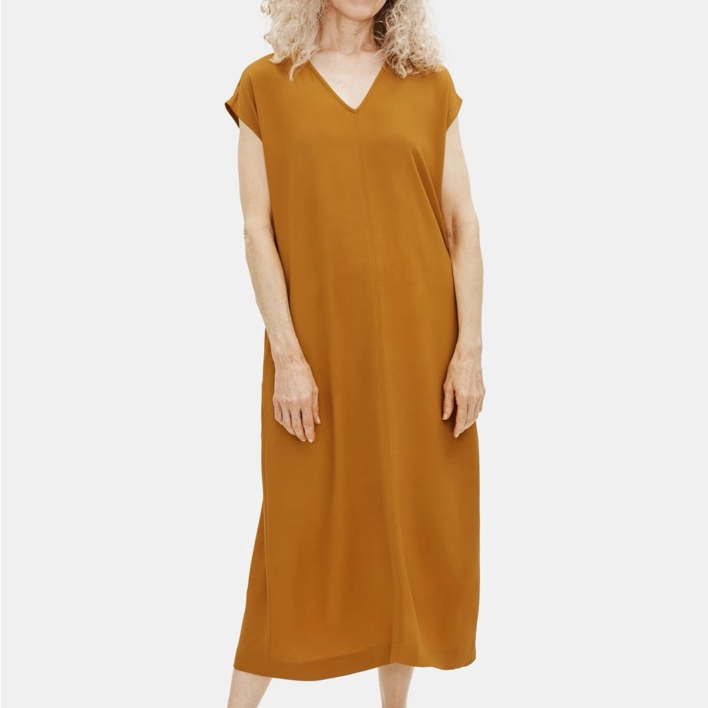 Eileen FisherTextured Crepe Column Dress in Goldenrod
